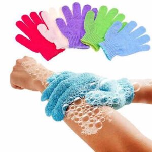 Bath scrubber gloves