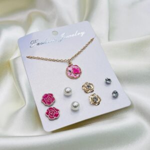 Pendent and earring set